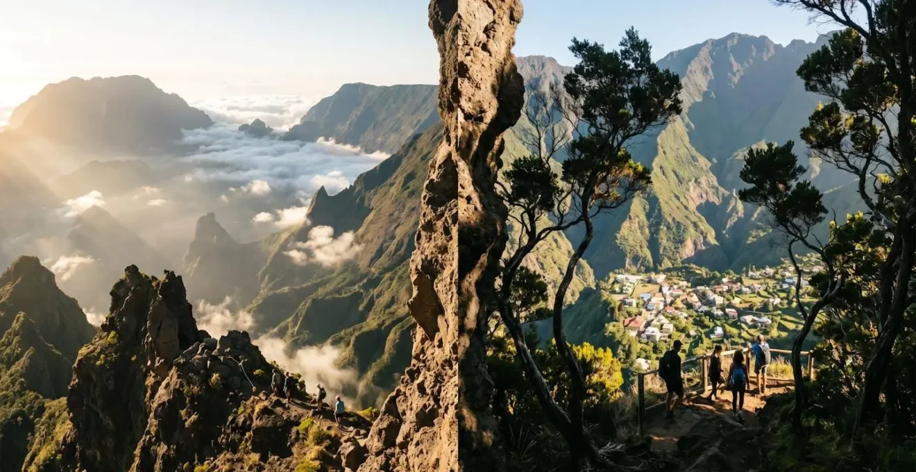 Comparaison des points de vue spectaculaires du Maïdo et de la Fenêtre des Makes sur les cirques de La Réunion
